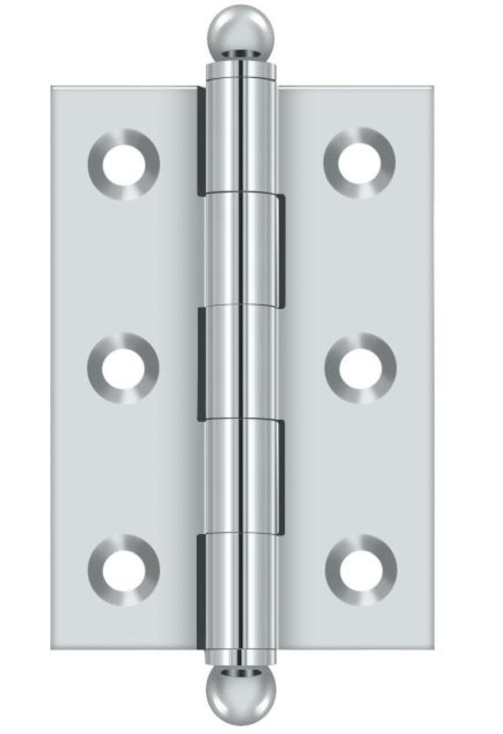 Deltana CH2517U26 Cabinet Hinge With Ball Tips, Bright Chrome
