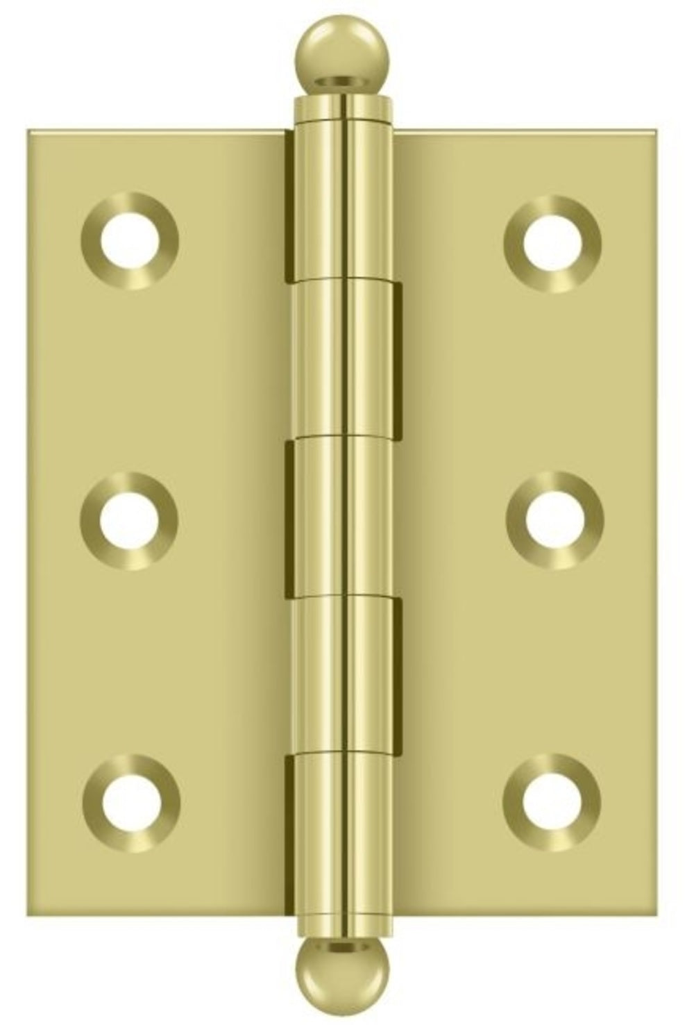Deltana CH2520U3 Cabinet Hinge With Ball Tips, Bright Brass