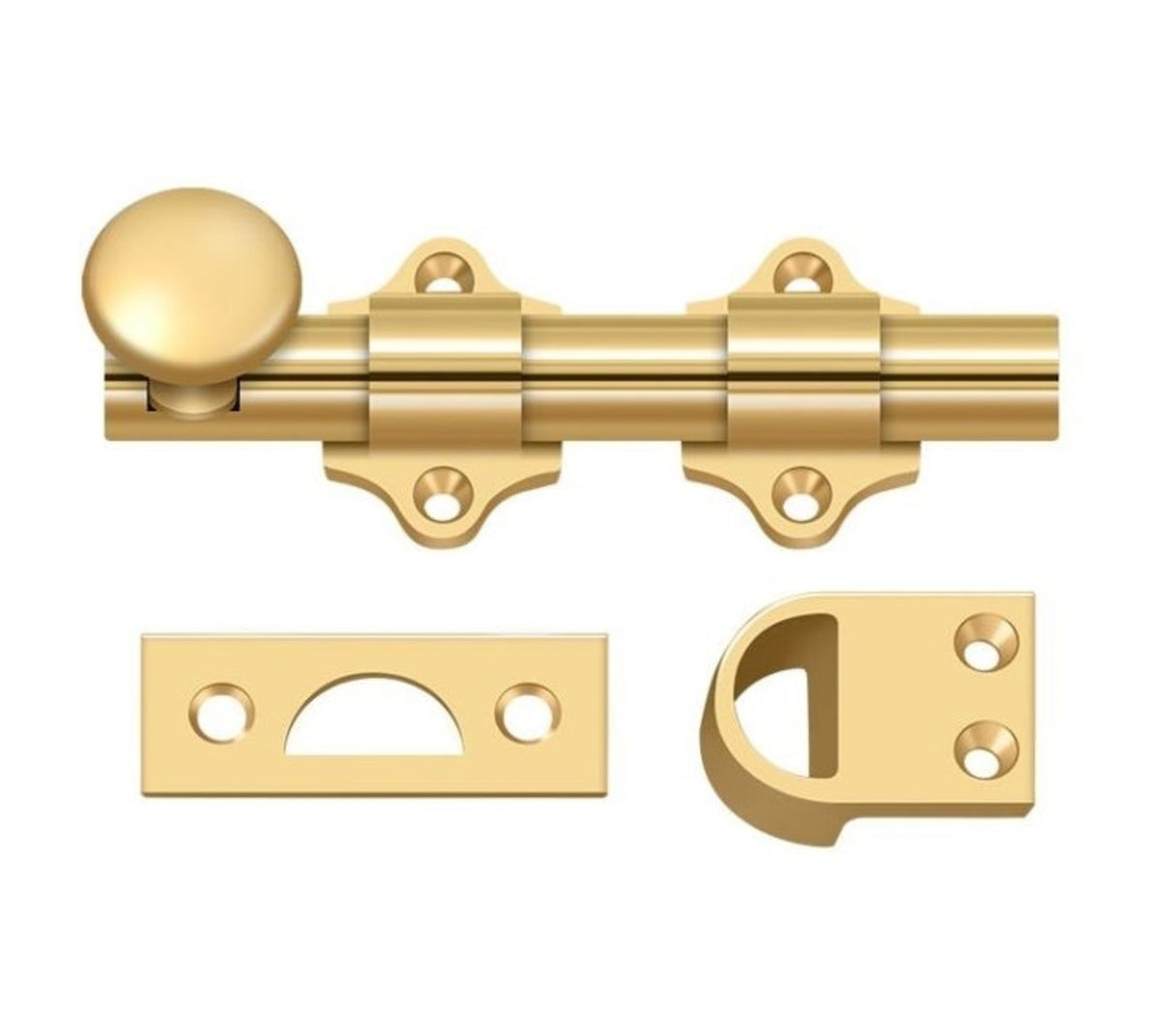 Deltana DDB425CR003 Dutch Door Bolt, Heavy Duty, Lifetime Brass, 4"