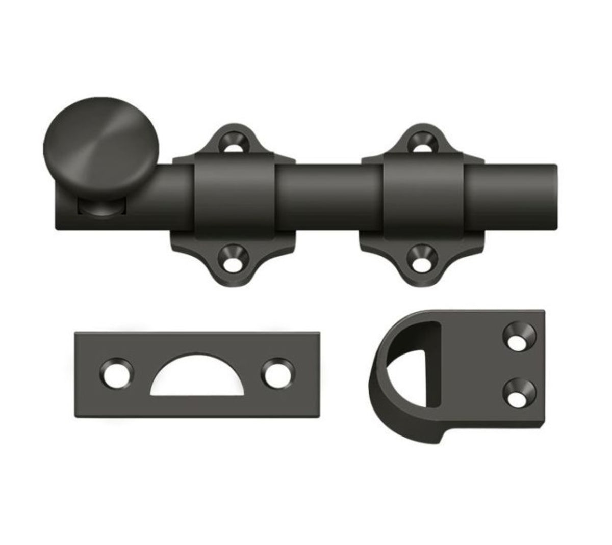 Deltana DDB425U10B Dutch Door Bolt, Heavy Duty, Oil Rubbed Bronze, 4"