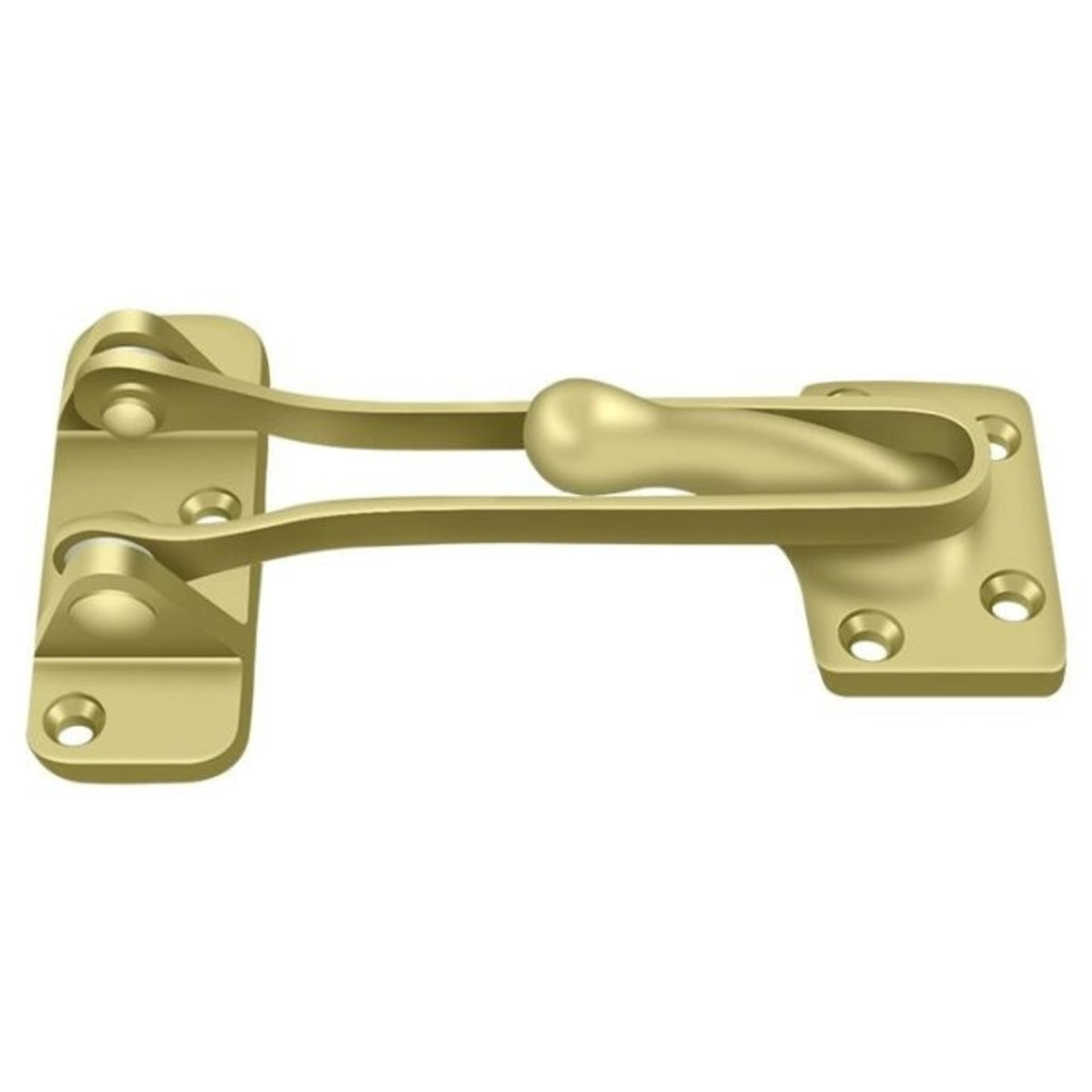 Deltana DG425U3 Door Guard, Bright Brass, 4"