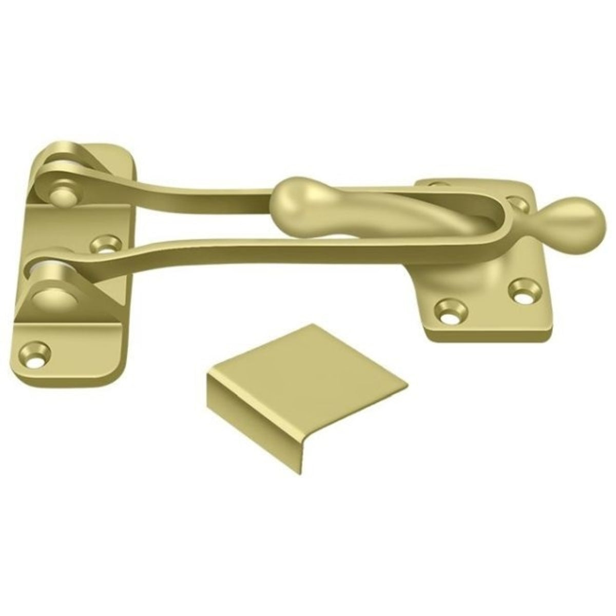 Deltana DG525U3 Door Guard, Bright Brass, 5"