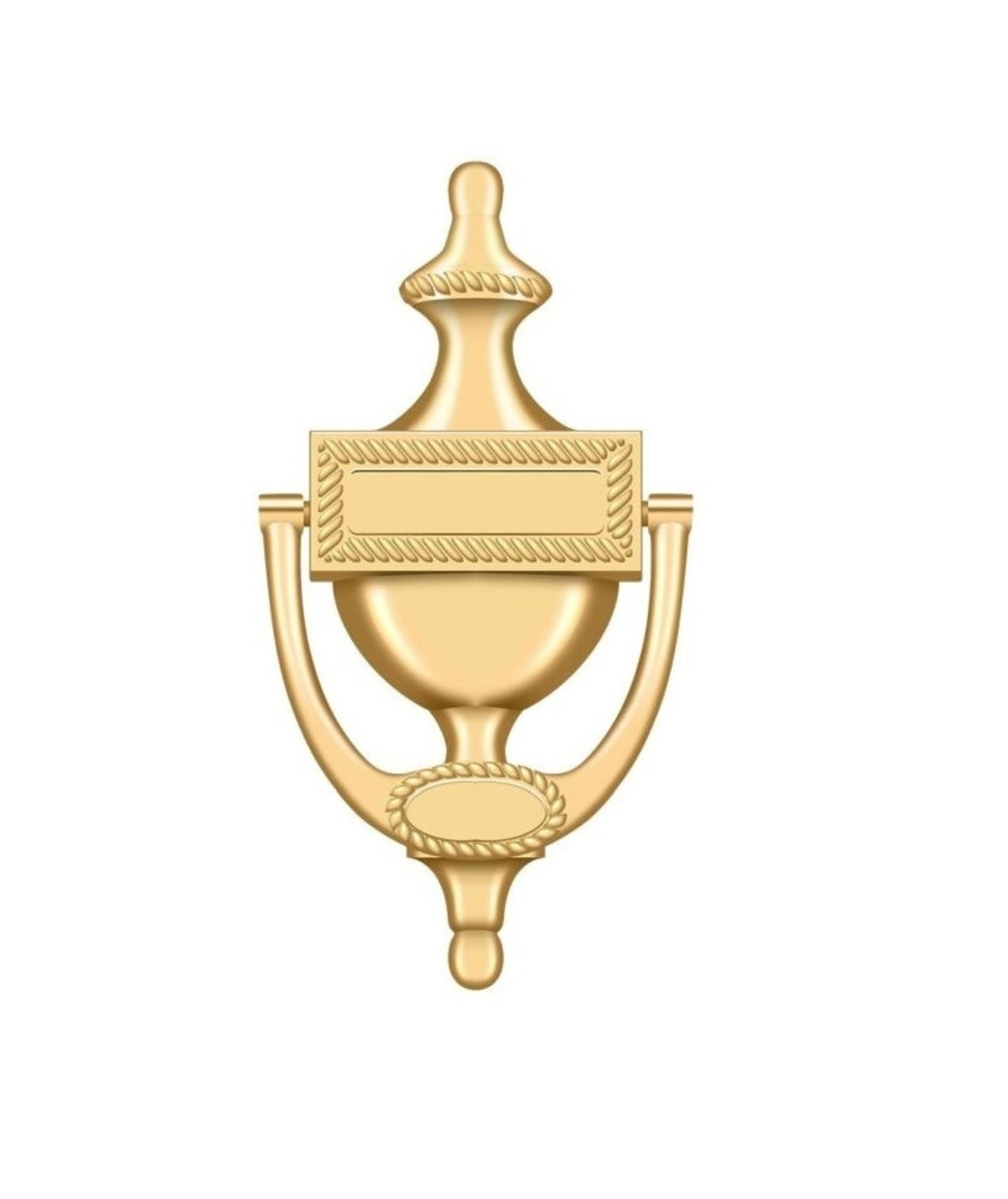 Deltana DKR75CR003 Door Knocker, Victorian Rope, Lifetime Brass