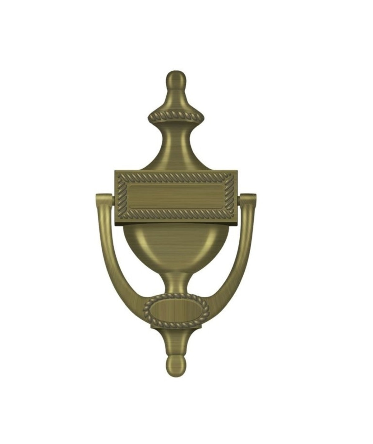 Deltana DKR75U5 Door Knocker, Victorian Rope, Antique Brass