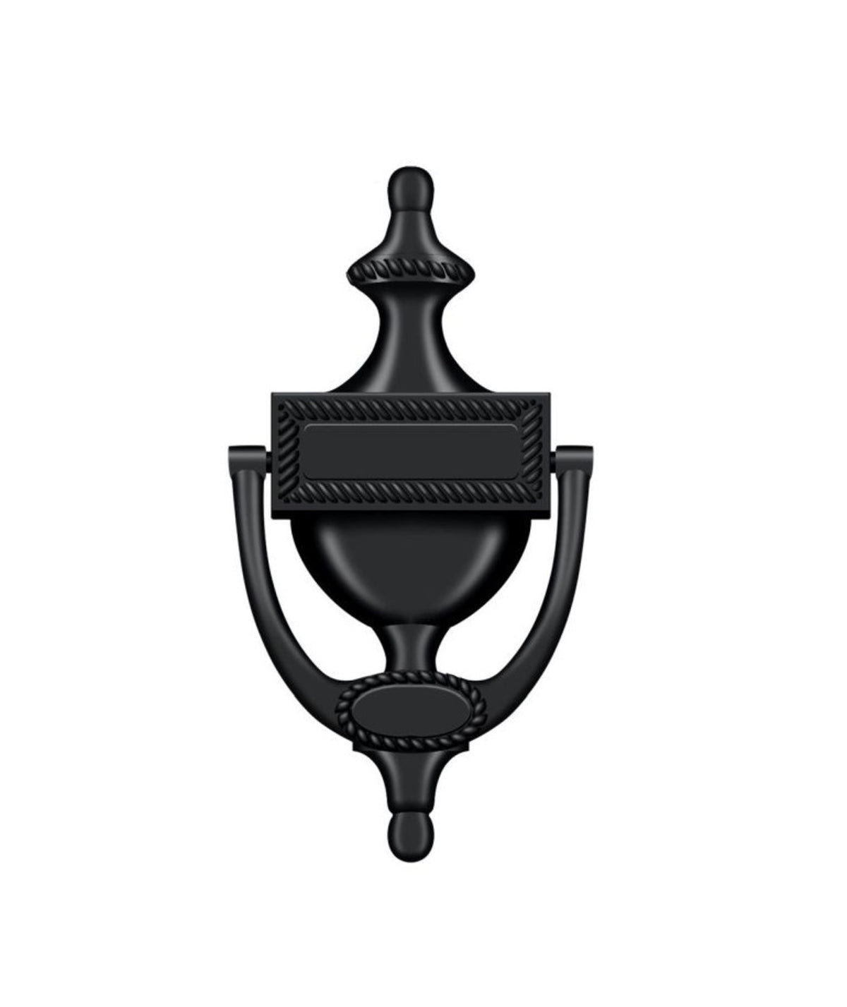 Deltana DKR75U19 Door Knocker, Victorian Rope, Black