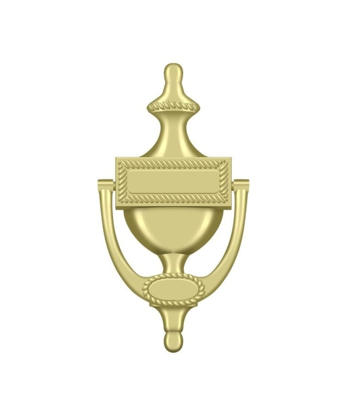 Deltana DKR75U3 Door Knocker, Victorian Rope, Bright Brass