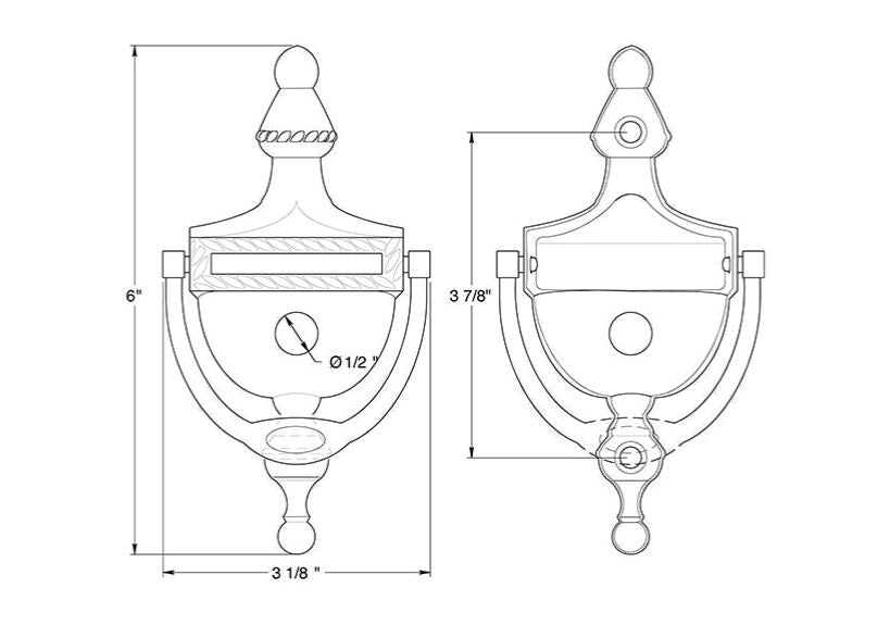 Deltana DKV6RU10B Door Knocker-Viewer, Victorian Rope, Oil Rubbed Bronze