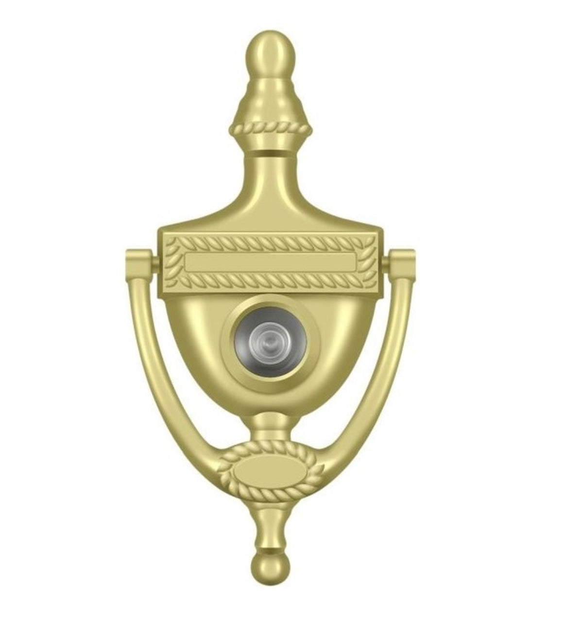 Deltana DKV6RU3 Door Knocker-Viewer, Victorian Rope, Bright Brass