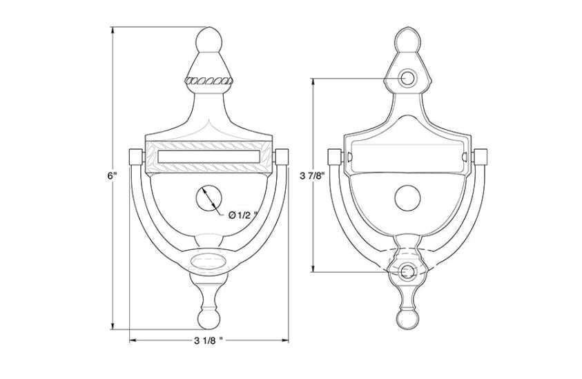Deltana DKV6RU26 Door Knocker-Viewer, Victorian Rope, Bright Chrome