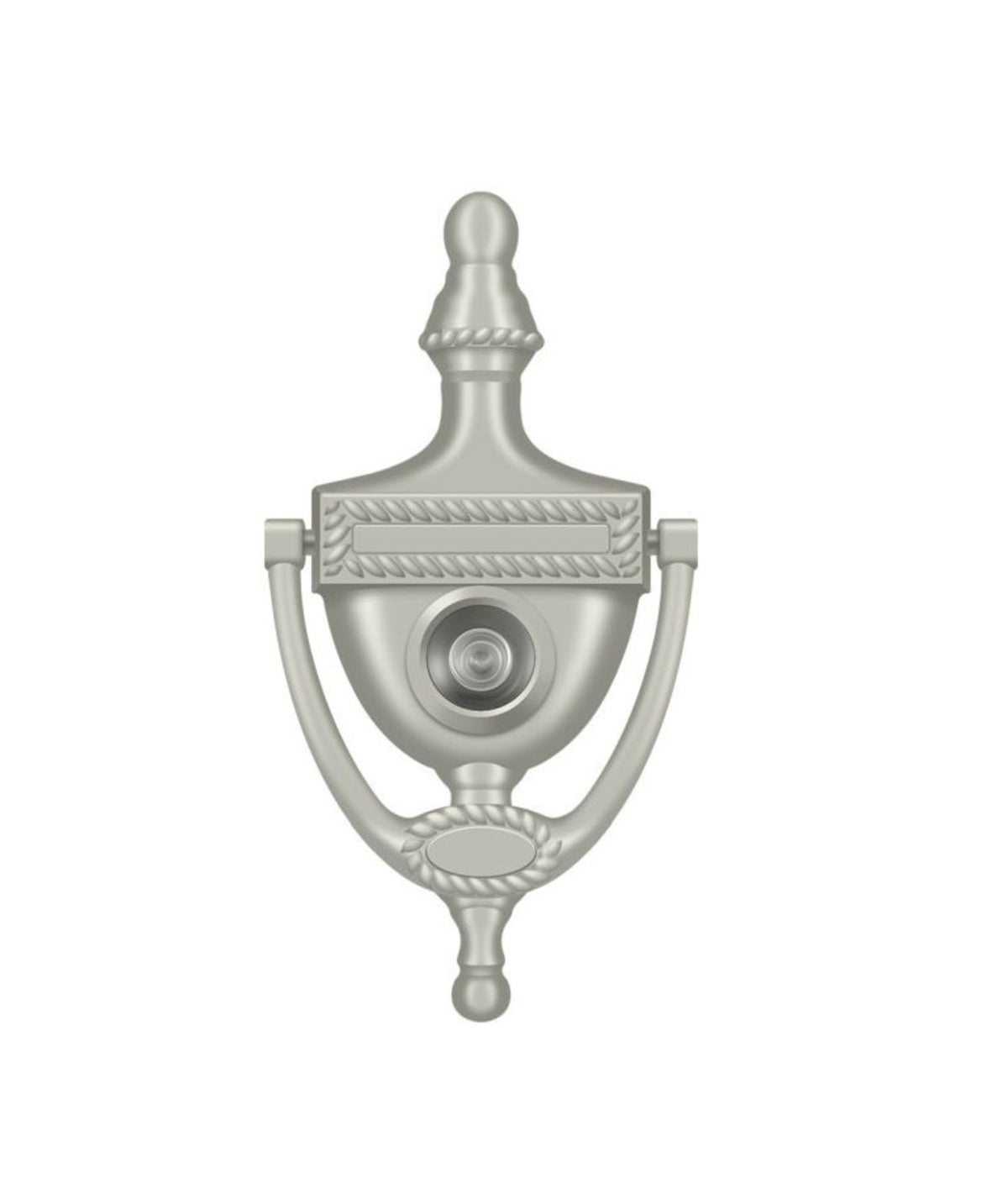 Deltana DKV6RU15 Door Knocker-Viewer, Victorian Rope, Satin Nickel