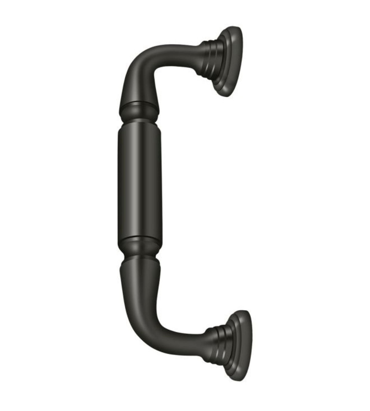 Deltana DP2576U10B Door Pull with Rosette, 8", Oil Rubbed Bronze