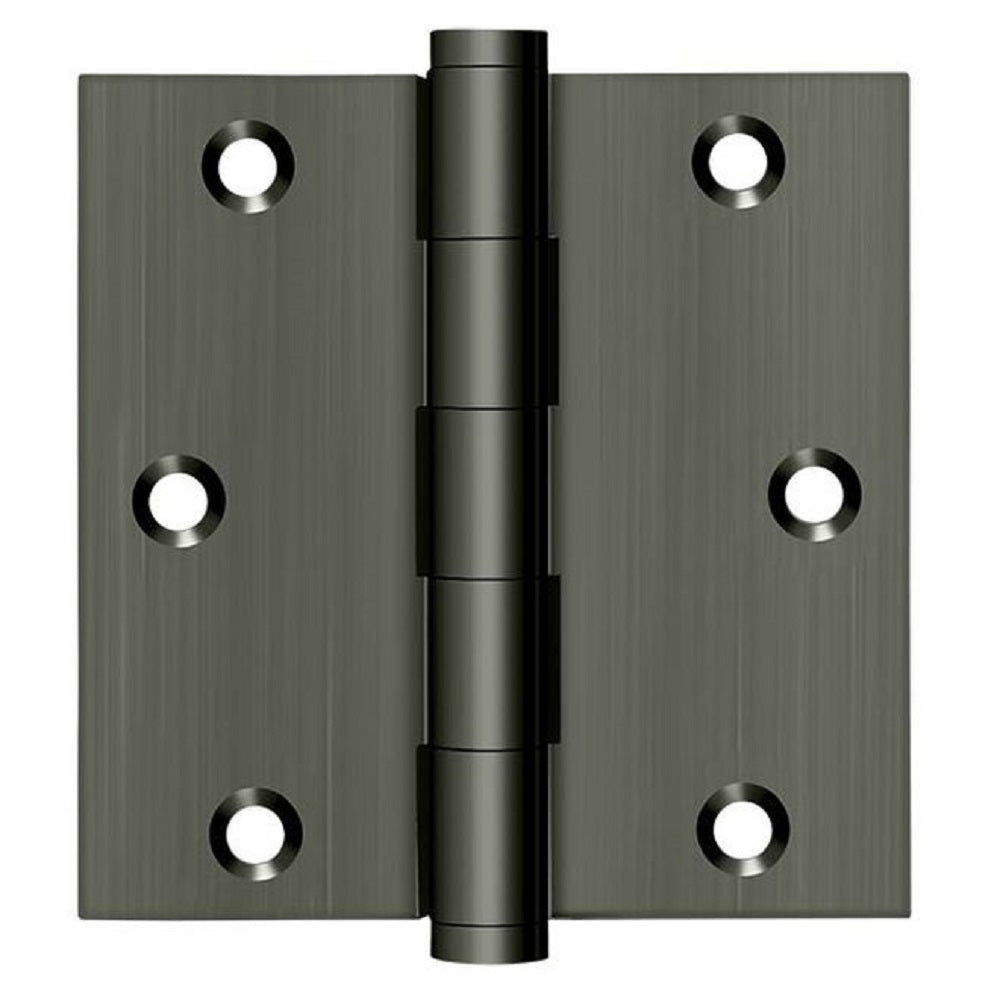 Deltana DSB3515A-R Square Hinge, Residential, Antique Nickel, 3-1/2" x 3-1/2"