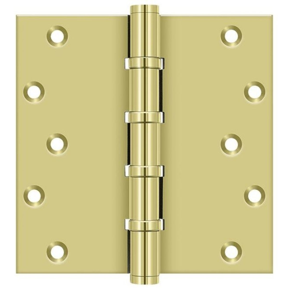 Deltana DSB66BB3 Square Ball Bearing Hinge, Bright Brass