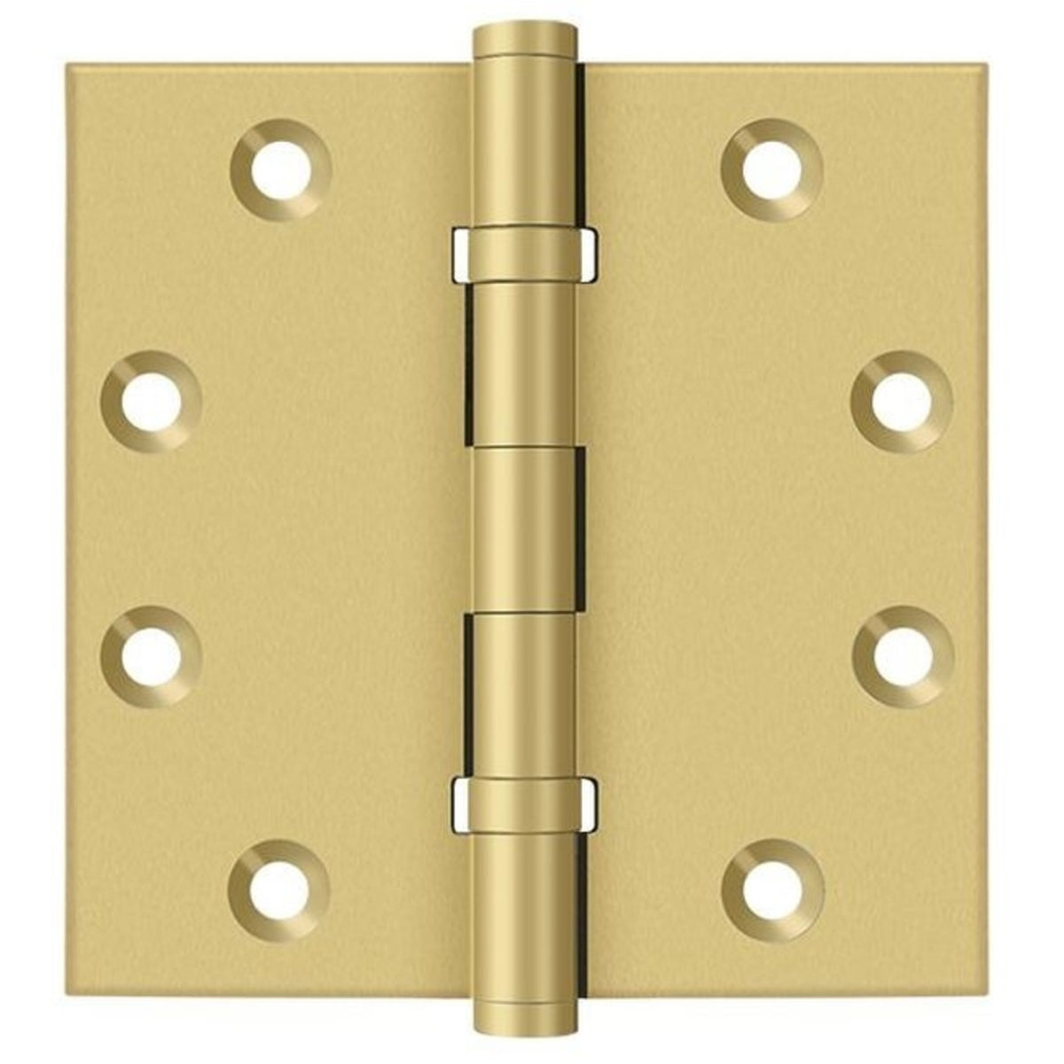 Deltana DSB45B4 Ball Bearings Square Hinge, Satin Brass