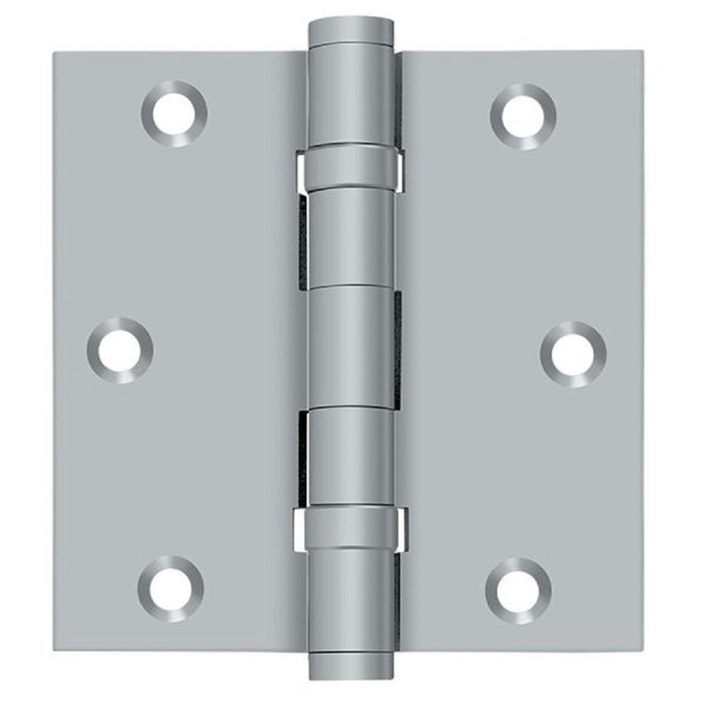 Deltana DSB35B26D Square Hinge, Ball Bearings, Satin Chrome, 3-1/2" x 3-1/2"