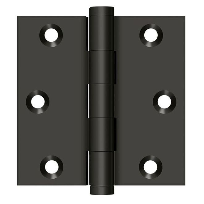 Deltana DSB310B Square Door Hinge, Oil Rubbed Bronze, 3" x 3"