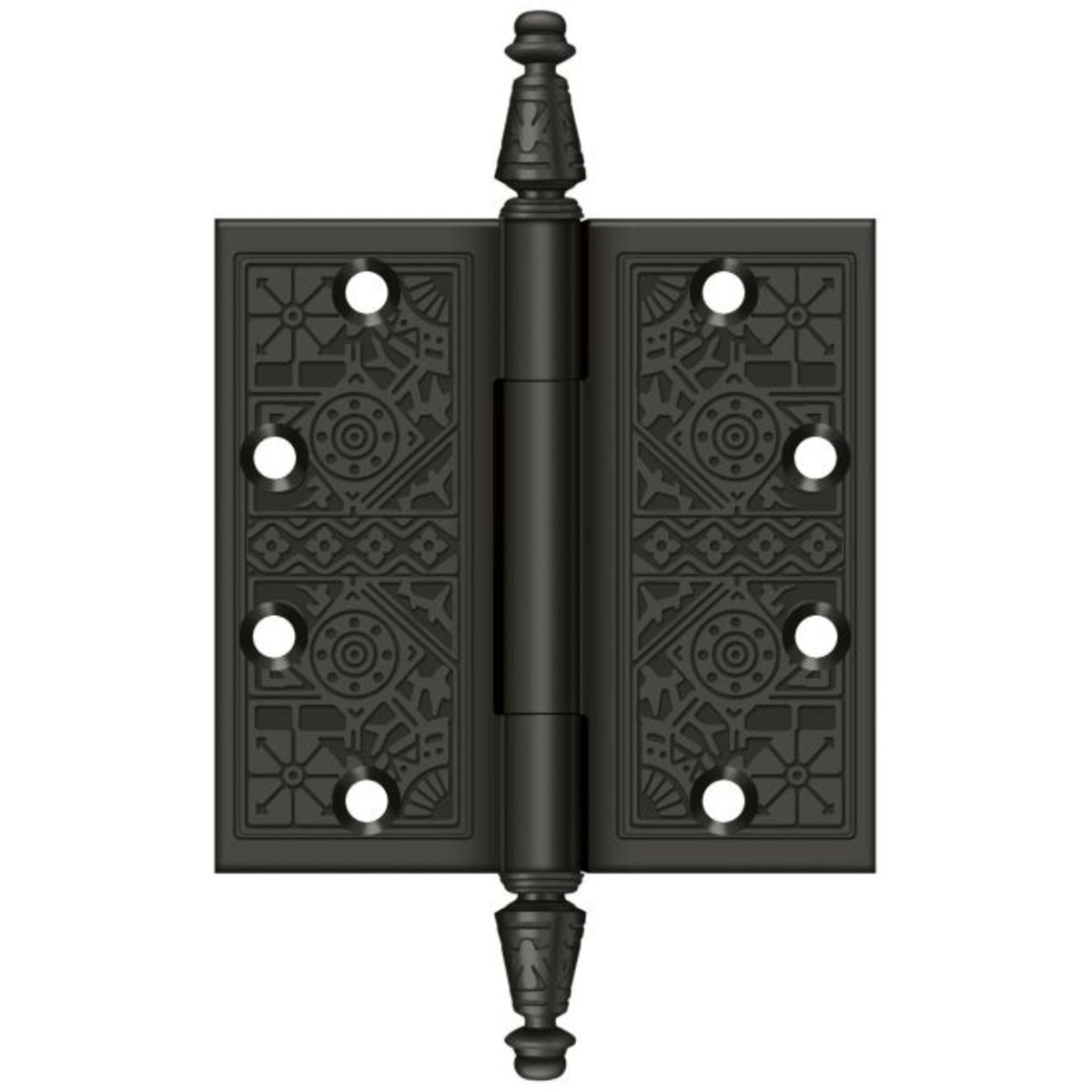 Deltana DSBP45U10B Full Mortise Square Hinge, Oil Rubbed Bronze