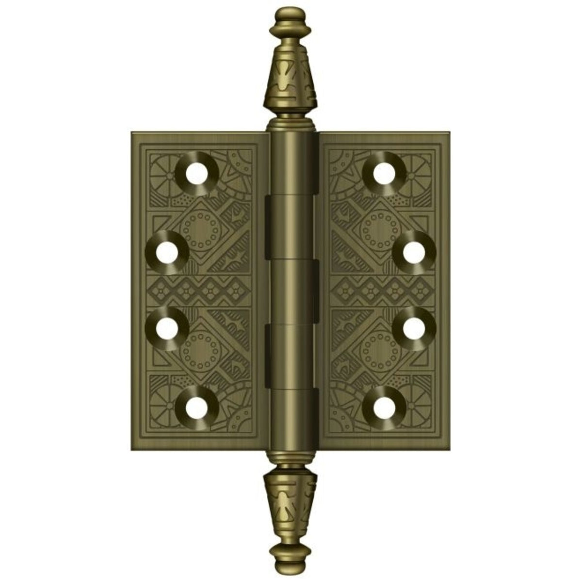 Deltana DSBP35U5 Full Mortise Square Hinge, Antique Brass