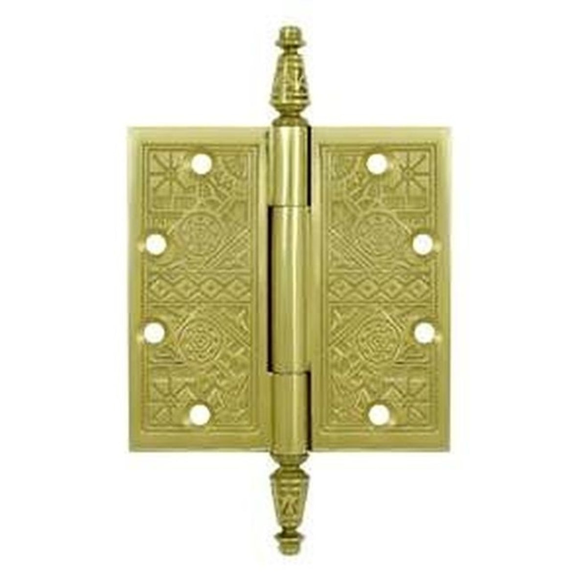 Deltana DSBP44U3 Full Mortise Square Hinge, Bright Brass