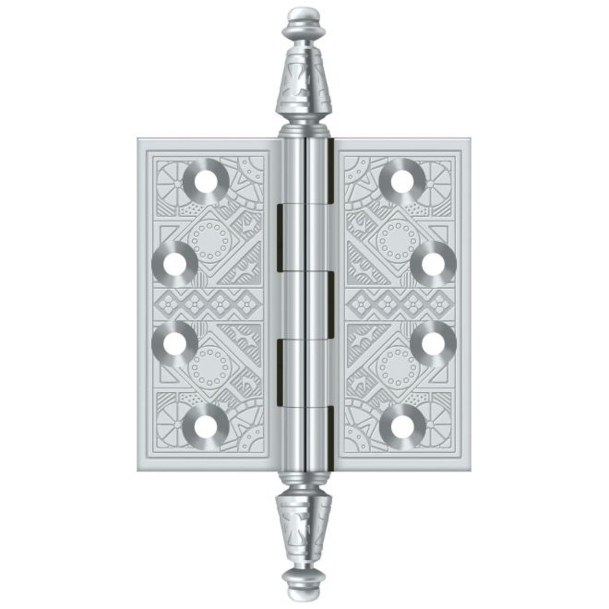 Deltana DSBP35U26 Full Mortise Square Hinge, Bright Chrome