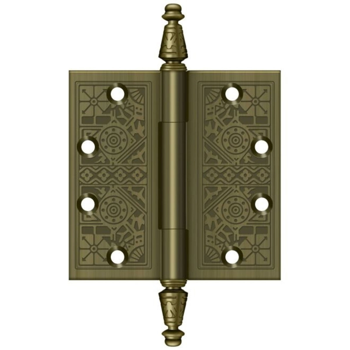 Deltana DSBP45U5 Square Hinge, Antique Brass