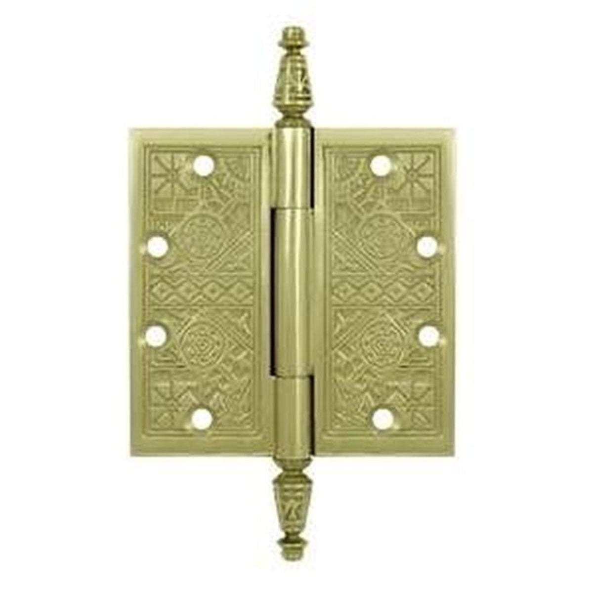 Deltana DSBP44U3-UNL Full Mortise Square Hinge, Unlacquered Bright Brass