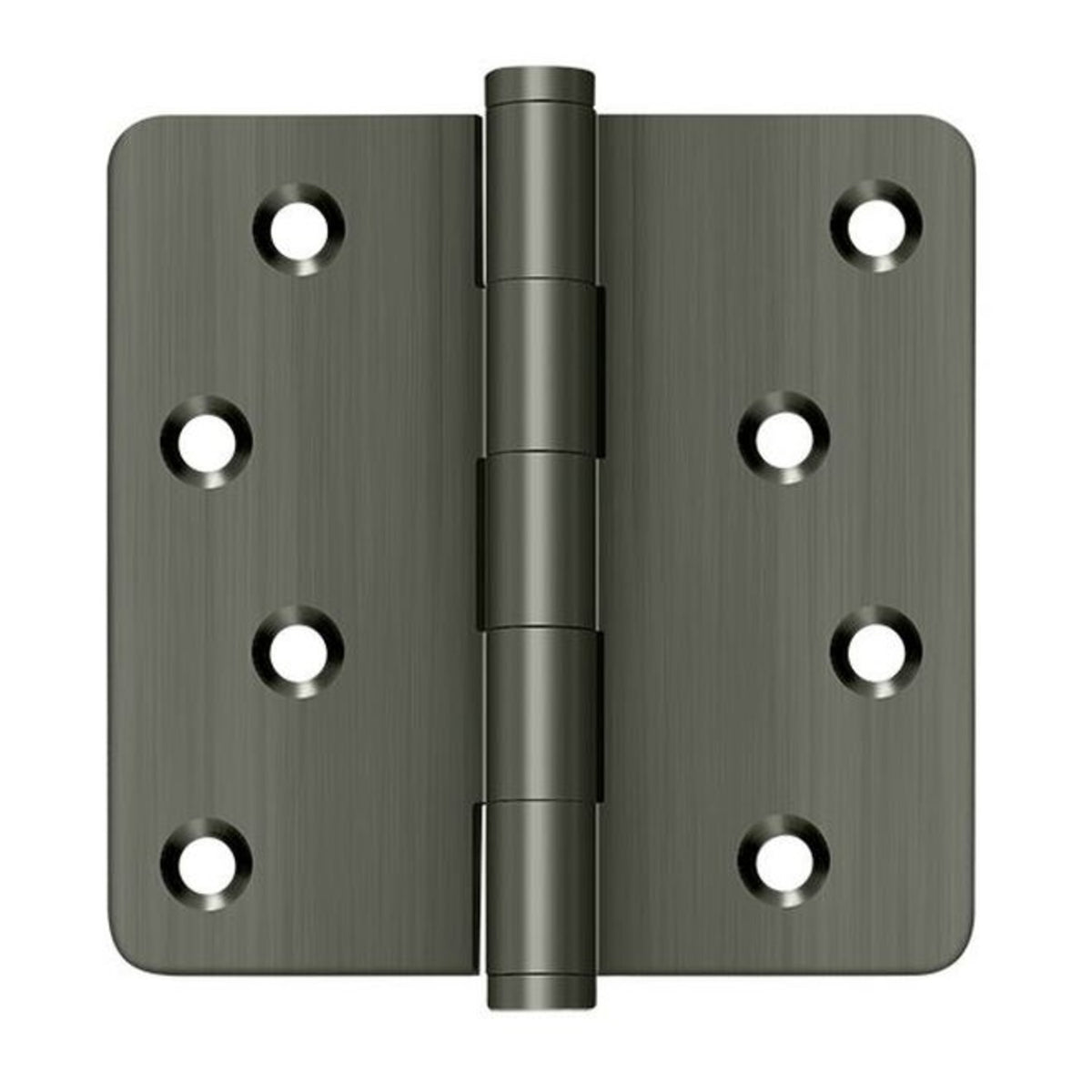 Deltana DSB4R415A-RZ Full Mortise Radius Hinge, Antique Nickel
