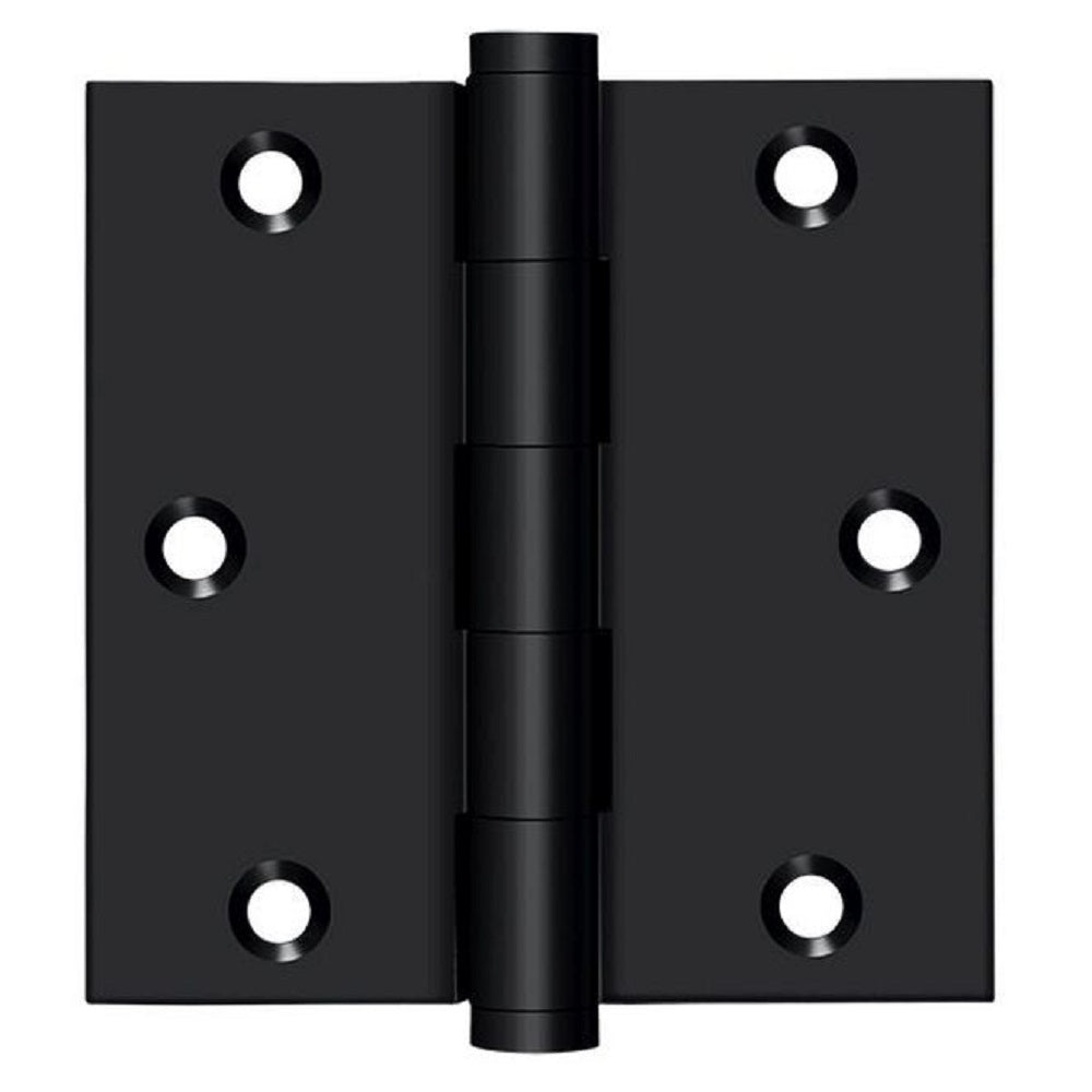 Deltana DSB3519-R Square Hinge, Residential, Black, 3-1/2" x 3-1/2"