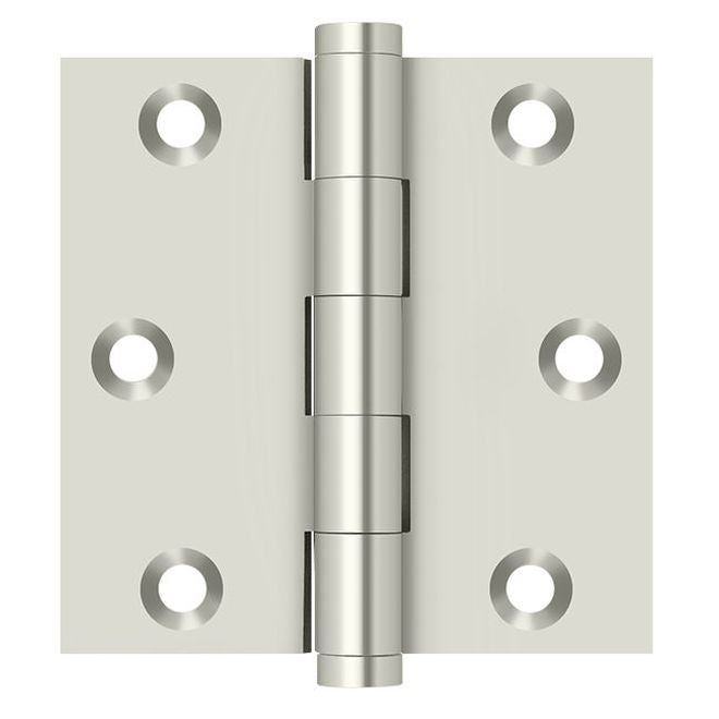 Deltana DSB314 Square Door Hinge, Polished Nickel, 3" x 3"