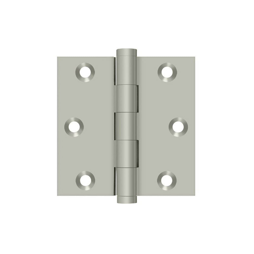 Deltana DSB315 Square Door Hinge, Brushed Nickel, 3" x 3"