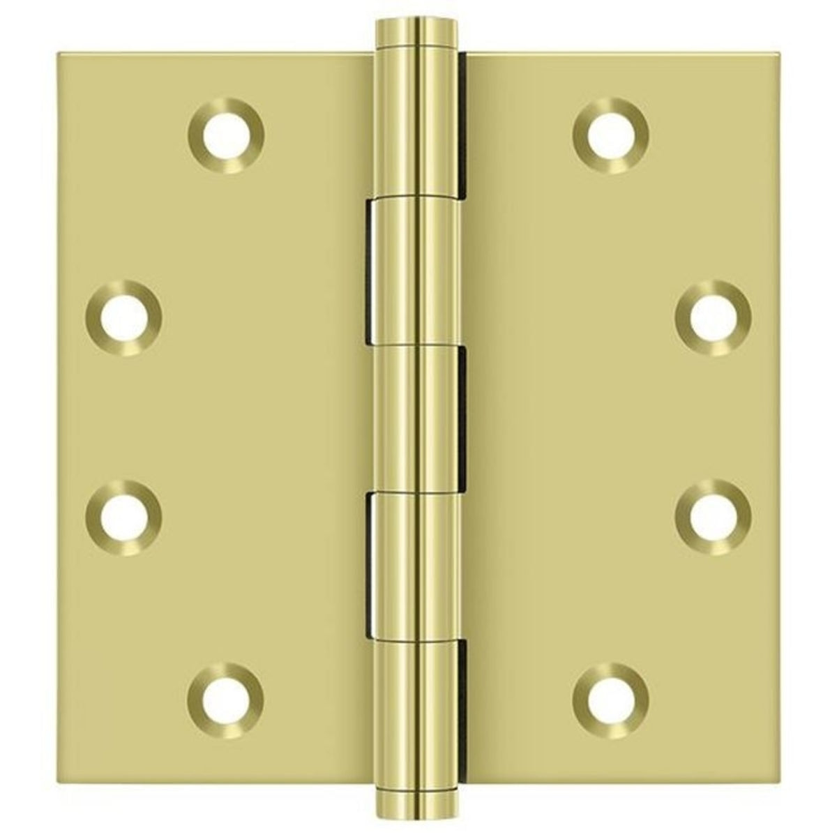 Deltana DSB453 Square Hinge, Bright Brass
