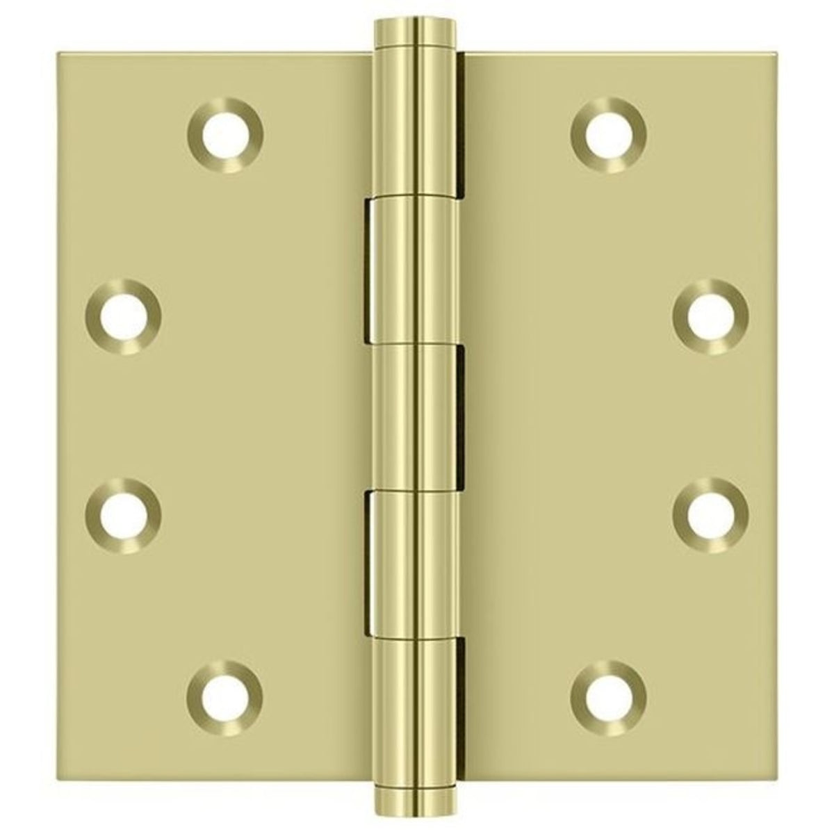 Deltana DSB453-UNL Square Hinge, Unlacquered Bright Brass