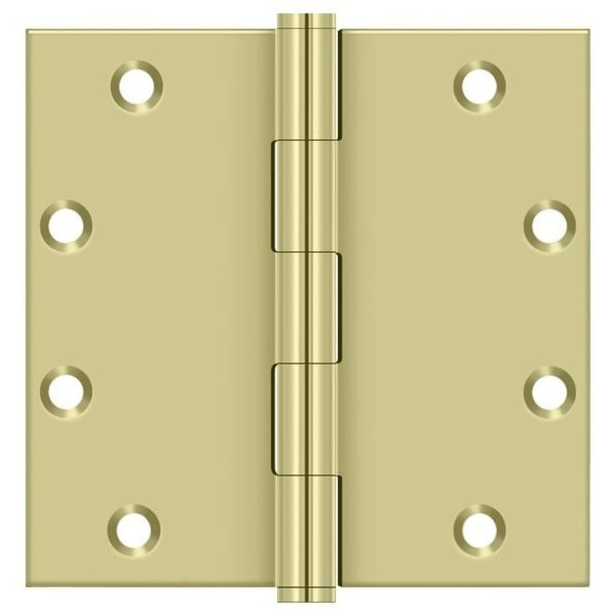 Deltana DSB553-UNL Square Hinge, Unlacquered Bright Brass