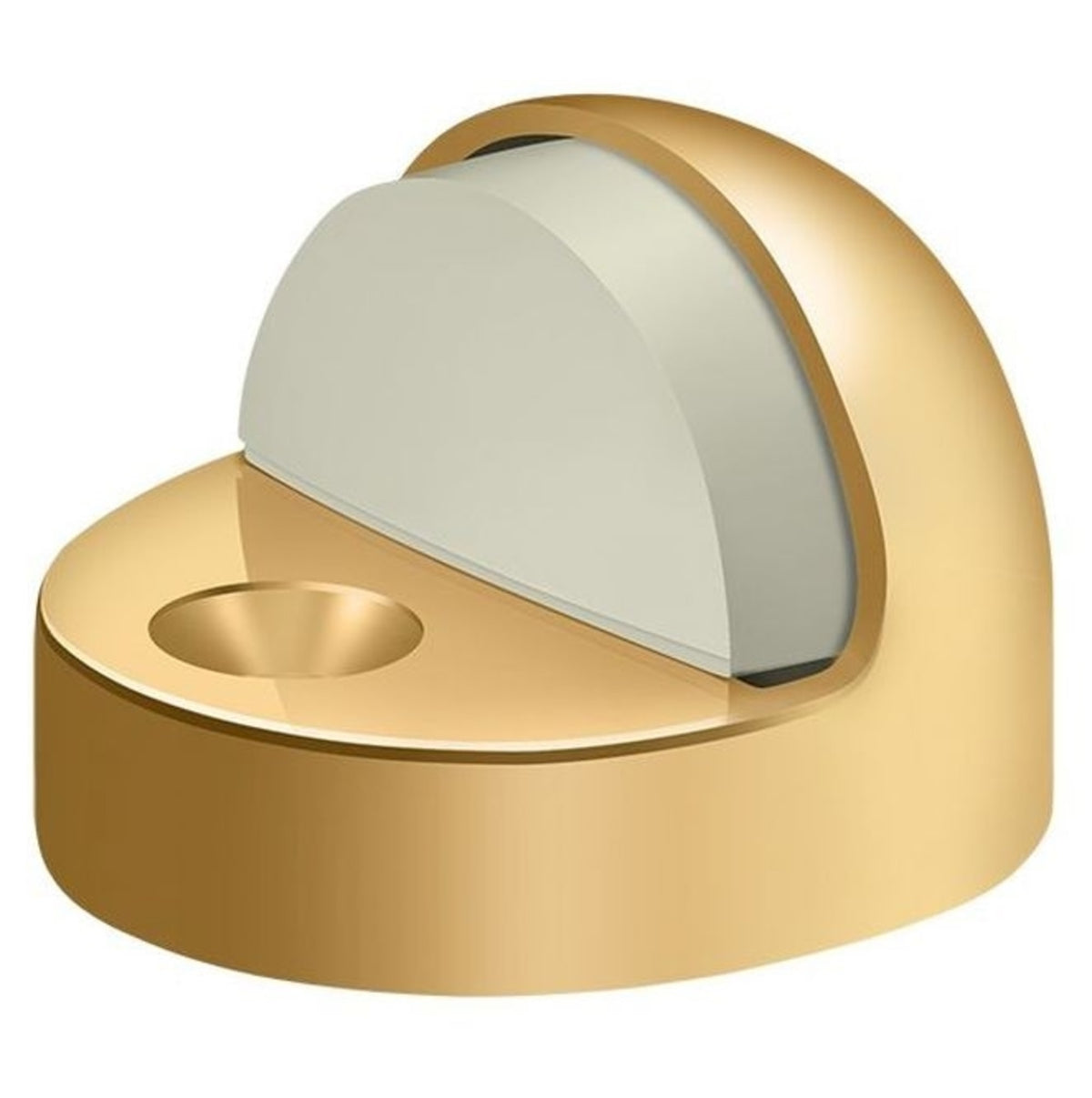 Deltana DSHP916CR003 High Profile Dome Door Stop, Lifetime Brass