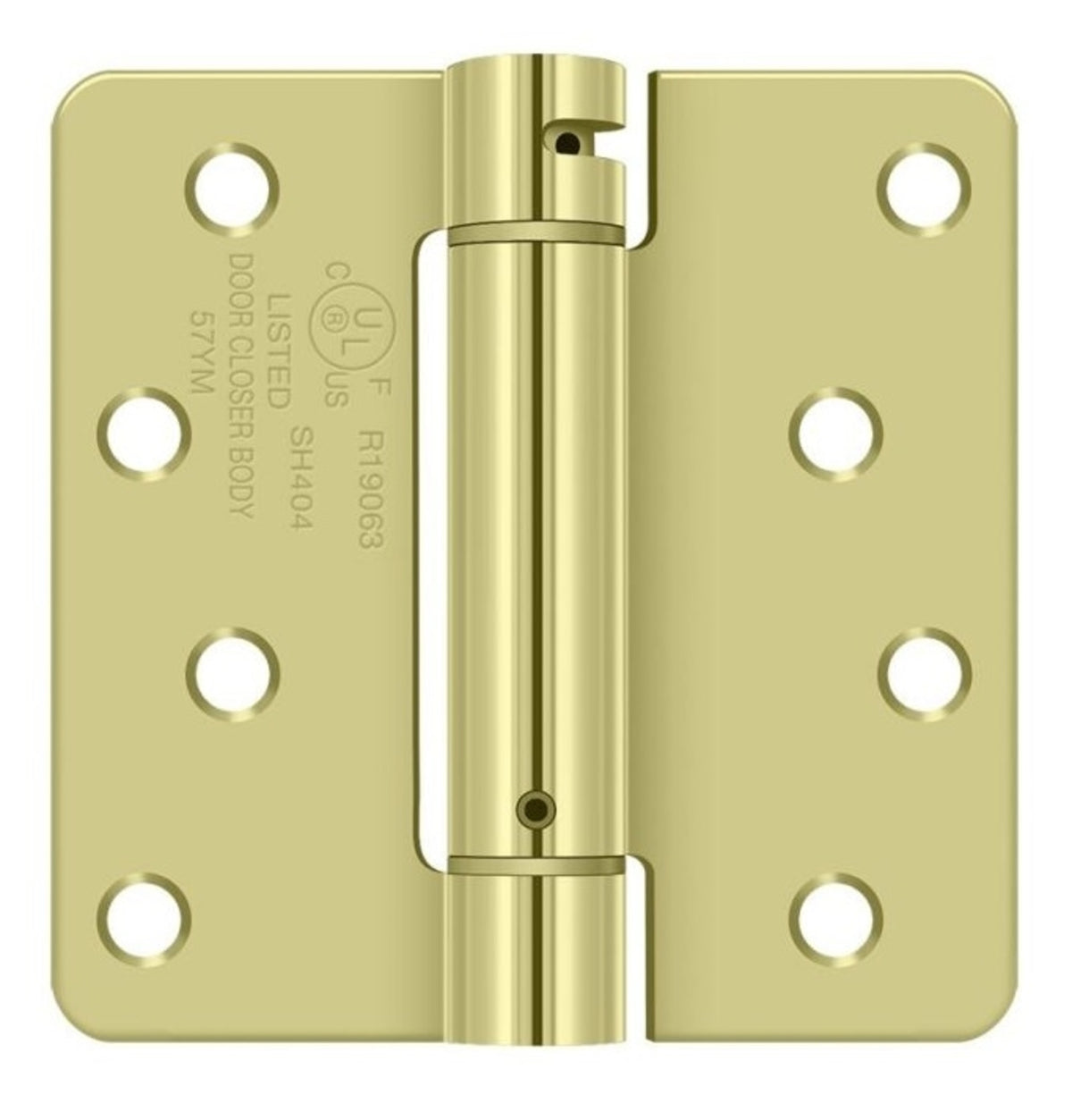 Deltana DSH4R42D Spring Hinge, Zinc Dichromate Plated, 4" x 4" x 1/4"