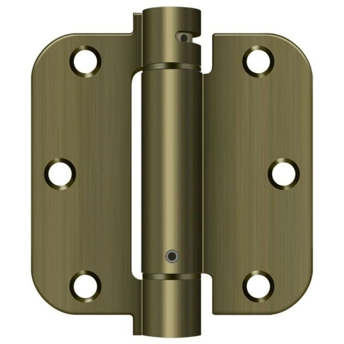 Deltana DSH35R55 Spring Hinge, Antique Brass, 3-1/2" x 3-1/2" x 5/8"