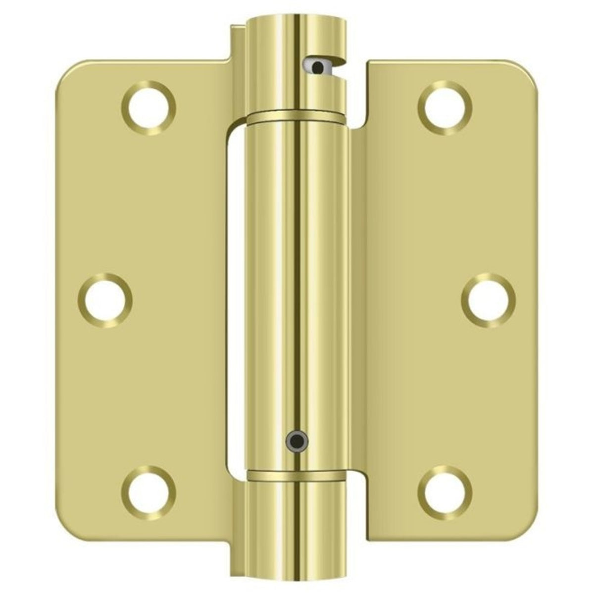 Deltana DSH35R43 Spring Hinge, Bright Brass