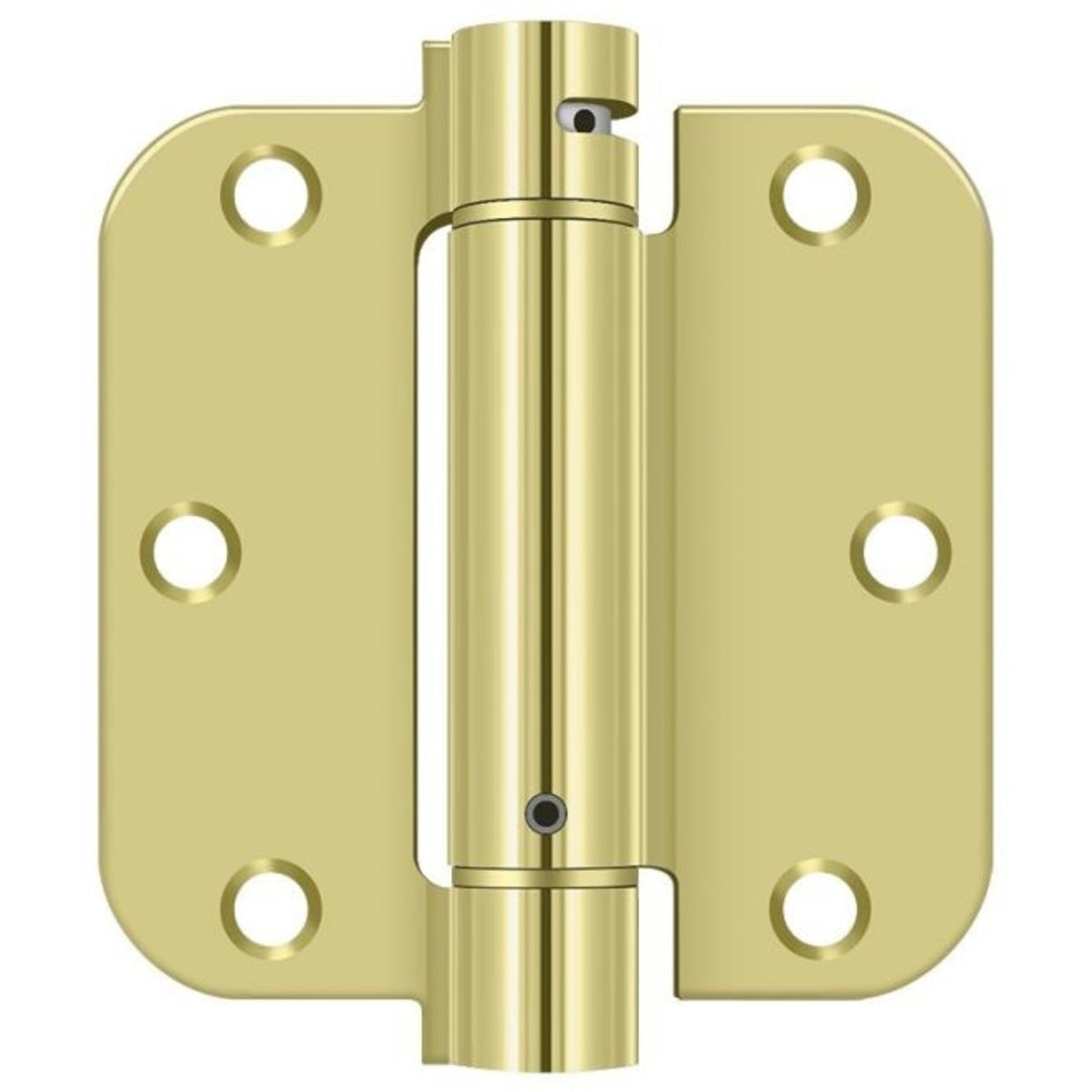 Deltana DSH35R53 Spring Hinge, Bright Brass