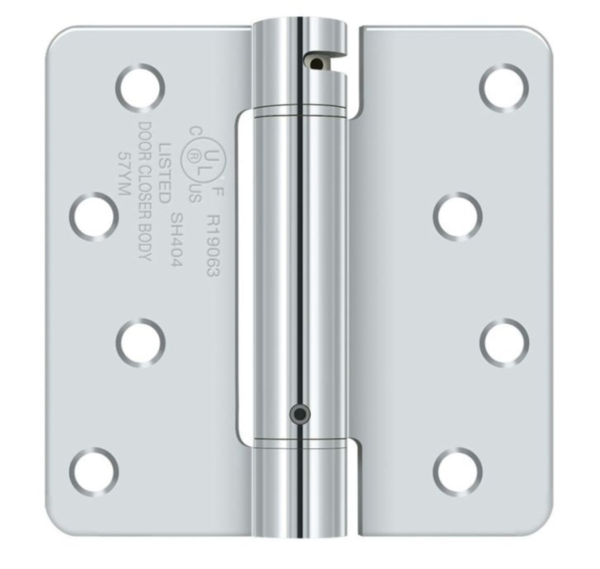 Deltana DSH4R426 Spring Hinge, Bright Chrome, 4" x 4" x 1/4"