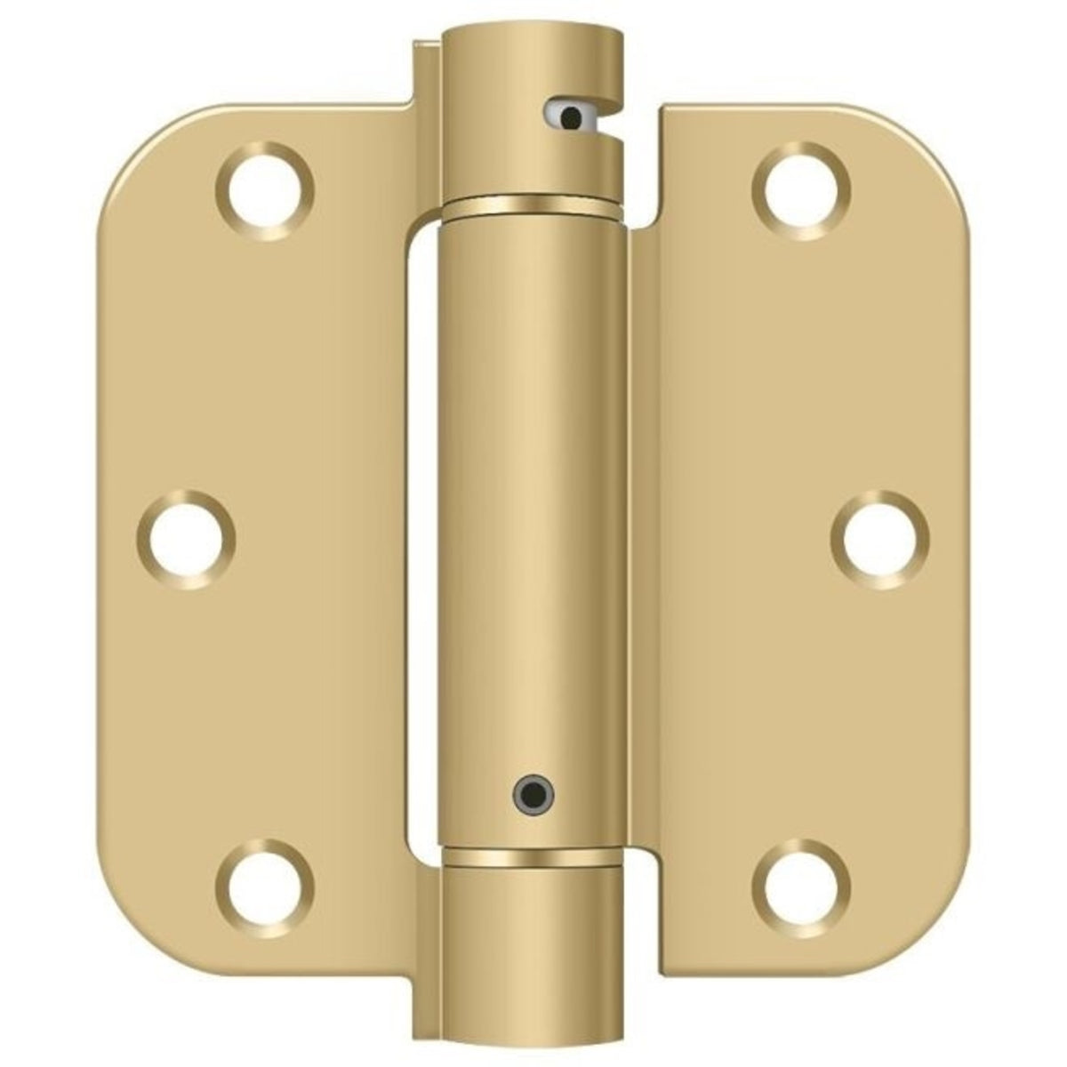 Deltana DSH35R54 Spring Hinge, Satin Brass, 3-1/2" x 3-1/2" x 5/8"