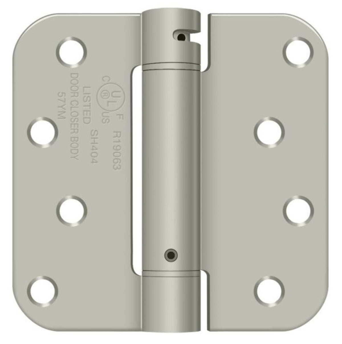 Deltana DSH4R515T Radius Corner Hinge, TT, Satin Nickel, 4" x 4"