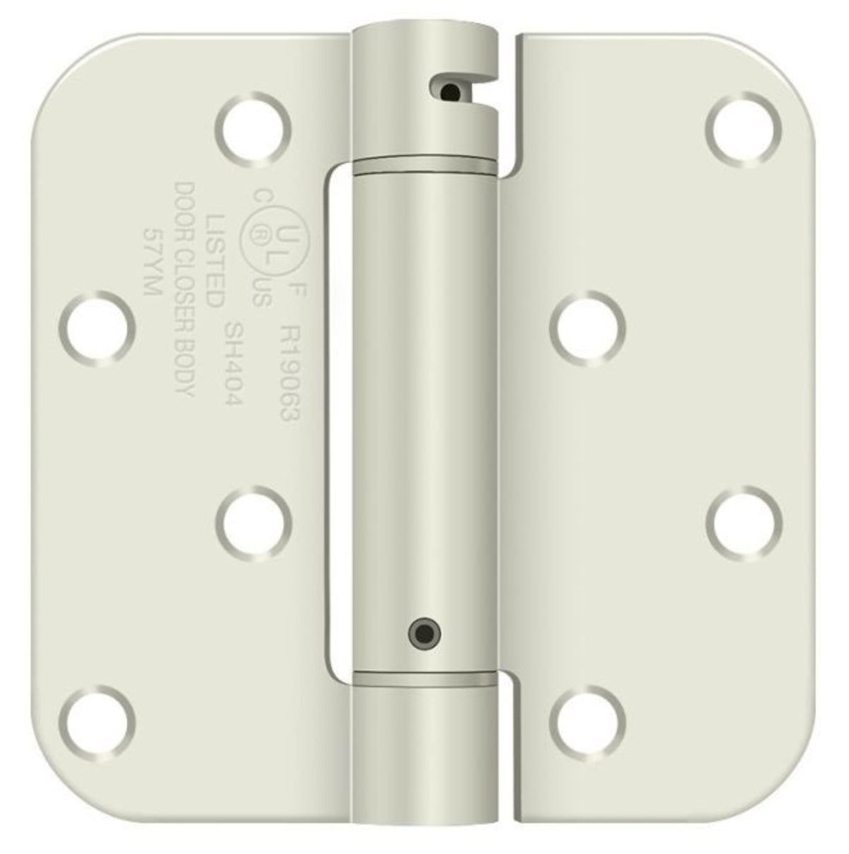 Deltana DSH4R5USPWBM Radius Spring Hinge Benchmark, Prime Coat, 4" x 4"