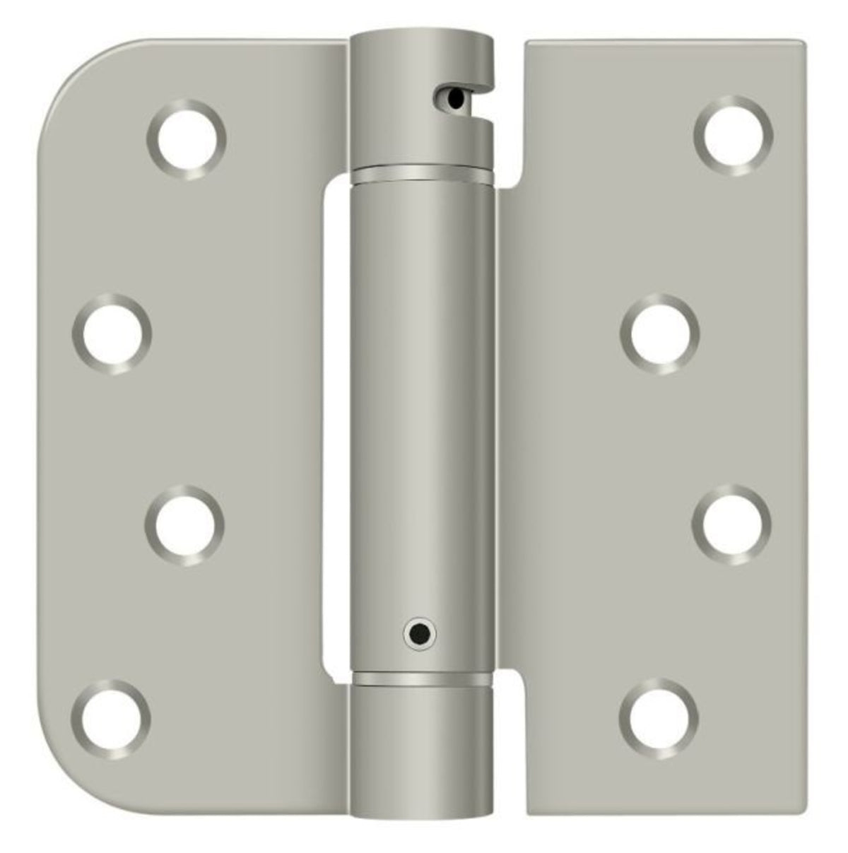 Deltana DSH4SR515-LH Left Hand Radius Square Spring Hinge, Satin Nickel