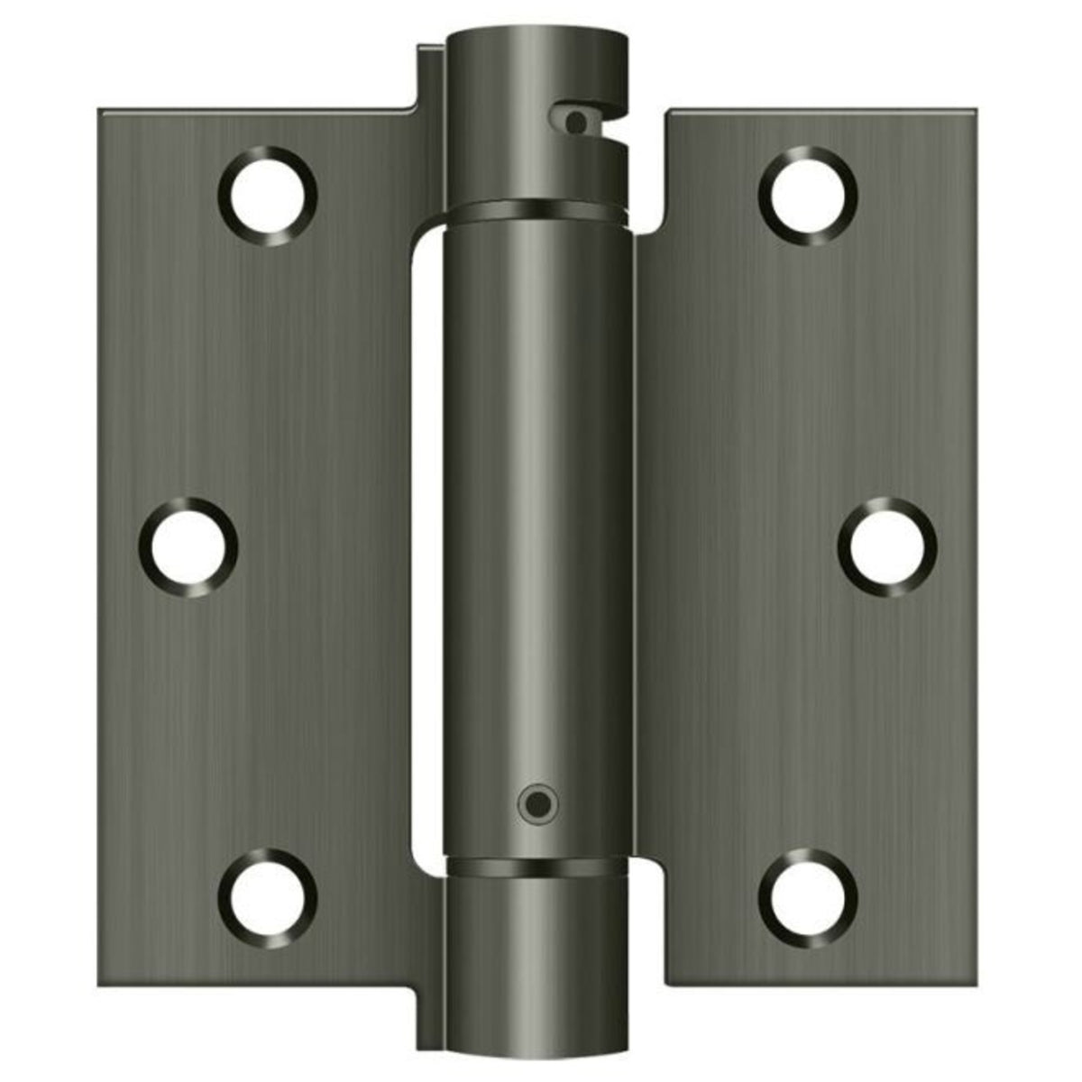 Deltana DSH35U15A Spring Hinge, Antique Nickel, 3-1/2" x 3-1/2"