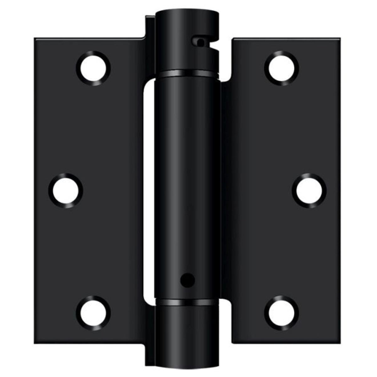 Deltana DSH35U1B Spring Hinge, Flat Black, 3-1/2" x 3-1/2"