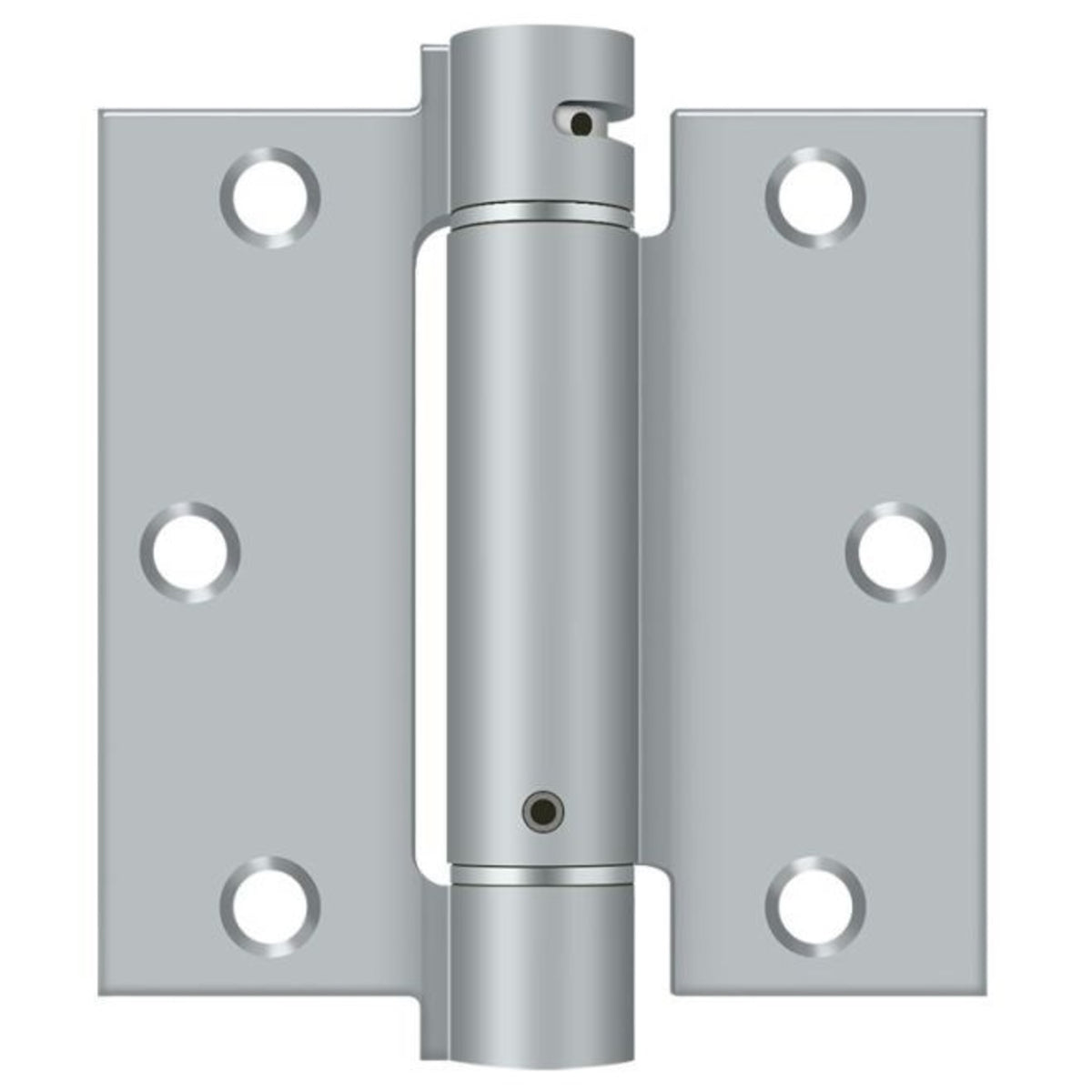 Deltana DSH35U26D Spring Hinge, Satin Chrome, 3-1/2" x 3-1/2"