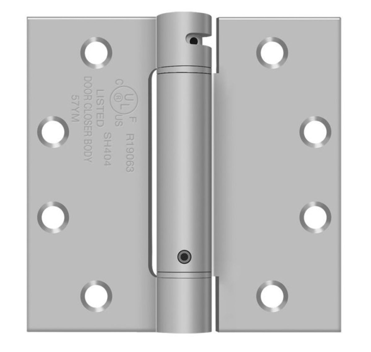 Deltana DSH45U32D Spring Hinge, Satin Stainless Steel, 4-1/2" x 4-1/2"