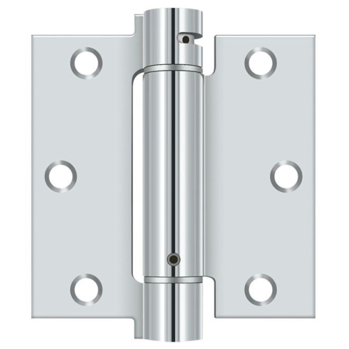 Deltana DSH35U26 Spring Hinge, Bright Chrome, 3-1/2" x 3-1/2"