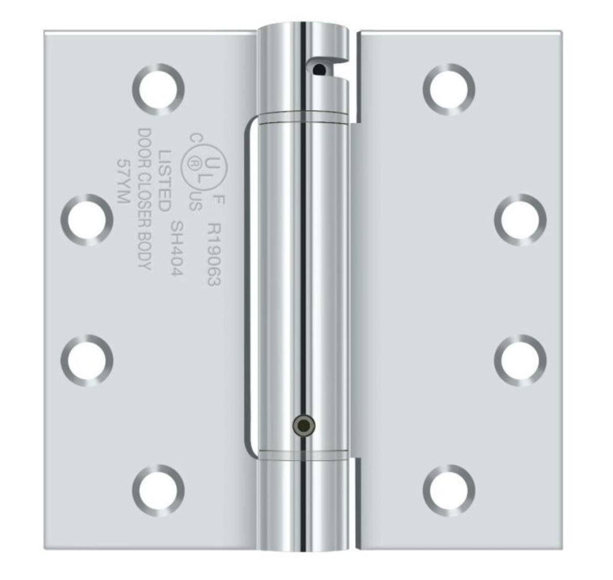 Deltana DSH45U26 Spring Hinge, Bright Chrome, 4-1/2" x 4-1/2"