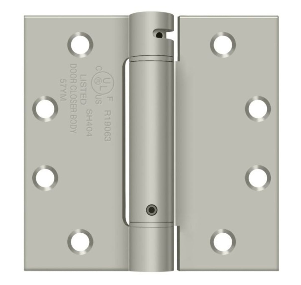 Deltana DSH45U15 Spring Hinge, Satin Nickel, 4-1/2" x 4-1/2"